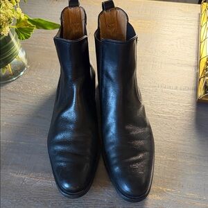 Neiman Marcus Black Leather Men's Boots